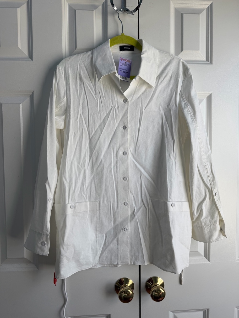 Theory Women's White Shirt Jacket
